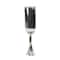 26&#x22; Black Glass &#x26; Aluminum Modern Candlestick Holder